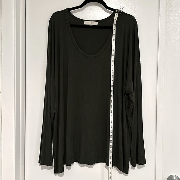 LOFT 24/26 Plus Dark Green Long
Sleeve Blouse - Picture 2 of 6